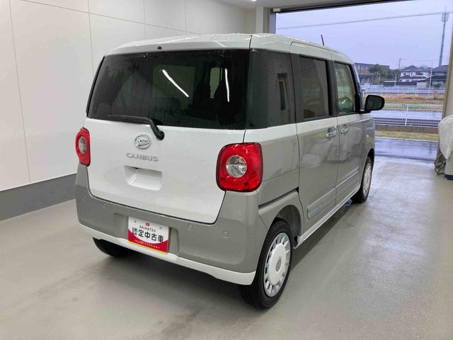 ムーヴキャンバスストライプスＧ衝突被害軽減ブレーキ　横滑り防止装置　４ＷＤ　オートハイビーム　アイドリングストップ　ステアリングスイッチ　オートライト　キーフリーシステム　オートエアコン　ディスプレイオーディオ　バックカメラ（岐阜県）の中古車