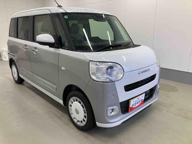 ムーヴキャンバスストライプスＧ衝突被害軽減ブレーキ　横滑り防止装置　オートハイビーム　アイドリングストップ　ステアリングスイッチ　オートライト　キーフリーシステム　オートエアコン　ナビ　ドラレコ　パノラマカメラ　ＥＴＣ　マット（岐阜県）の中古車