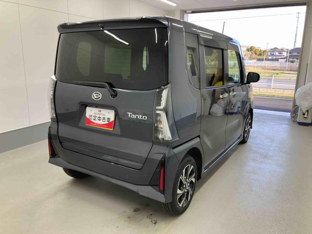 タントカスタムＸ衝突被害軽減ブレーキ　横滑り防止装置　オートハイビーム　アイドリングストップ　ステアリングスイッチ　オートライト　キーフリーシステム　オートエアコン　パノラマカメラ　マット　バイザー（岐阜県）の中古車