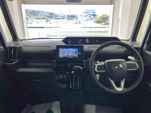 タントカスタムＲＳ衝突被害軽減ブレーキ　横滑り防止装置　４ＷＤ　オートハイビーム　アイドリングストップ　ステアリングスイッチ　キーフリー　オートエアコン　ナビ　ドラレコ　パノラマカメラ　ＥＴＣ　マット　バイザー（岐阜県）の中古車