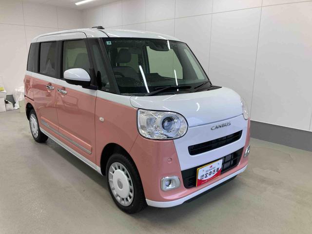 ムーヴキャンバスストライプスＧ衝突被害軽減ブレーキ　横滑り防止装置　４ＷＤ　オートハイビーム　アイドリングストップ　ステアリングスイッチ　オートライト　キーフリー　オートエアコン　ナビ　ドラレコ　パノラマカメラ　ＥＴＣ　マット（岐阜県）の中古車