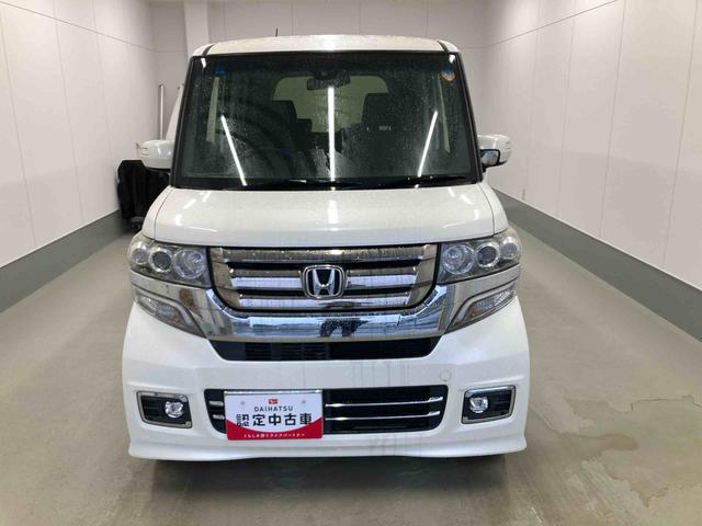 N−BOXカスタムG SSパッケージ衝突被害軽減ブレーキ 横滑り防止装置 ステアリングスイッチ オートライト キーフリーシステム オートエアコン ナビ バックカメラ ETC マット バイザー(岐阜県)の中古車