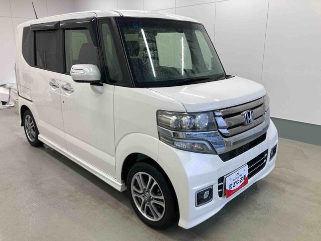 N−BOXカスタムG SSパッケージ衝突被害軽減ブレーキ 横滑り防止装置 ステアリングスイッチ オートライト キーフリーシステム オートエアコン ナビ バックカメラ ETC マット バイザー(岐阜県)の中古車