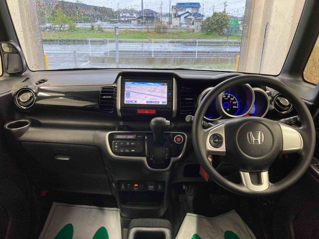 N−BOXカスタムG SSパッケージ衝突被害軽減ブレーキ 横滑り防止装置 ステアリングスイッチ オートライト キーフリーシステム オートエアコン ナビ バックカメラ ETC マット バイザー(岐阜県)の中古車