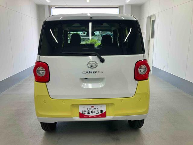 ムーヴキャンバスストライプスＧターボ衝突被害軽減ブレーキ　横滑り防止装置　オートマチックハイビーム　アイドリングストップ　ステアリングスイッチ　オートライト　キーフリーシステム　オートエアコン　両側電動スライドドア　純正ホイールキャップ（岐阜県）の中古車