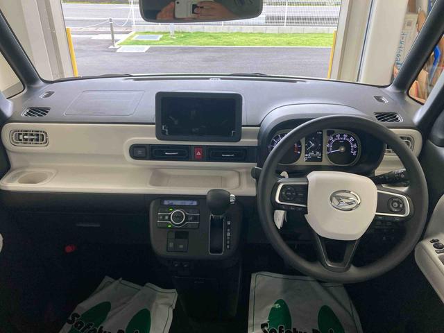 ムーヴキャンバスストライプスＧターボ衝突被害軽減ブレーキ　横滑り防止装置　オートマチックハイビーム　アイドリングストップ　ステアリングスイッチ　オートライト　キーフリーシステム　オートエアコン　両側電動スライドドア　純正ホイールキャップ（岐阜県）の中古車