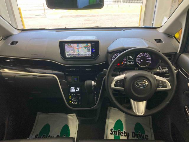 ムーヴカスタム　ＲＳ　ハイパーリミテッドＳＡIII衝突被害軽減ブレーキ　横滑り防止装置　オートマチックハイビーム　アイドリングストップ　ステアリングスイッチ　オートライト　キーフリーシステム　オートエアコン　バイザー　マット　ナビ　パノラマカメラ（岐阜県）の中古車