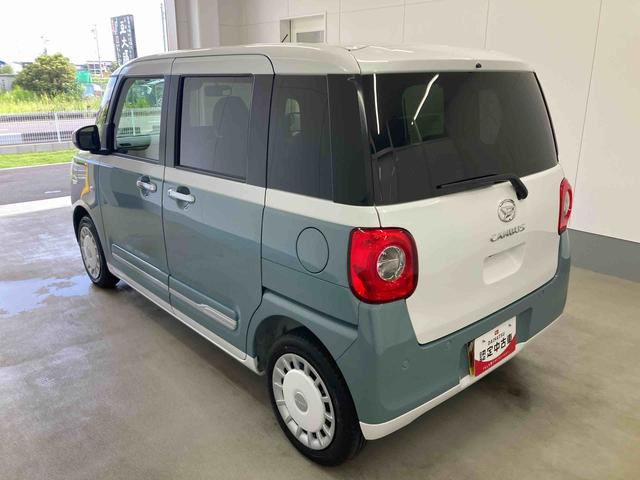 ムーヴキャンバスストライプスＧターボ衝突被害軽減ブレーキ　横滑り防止装置　オートマチックハイビーム　アイドリングストップ　ステアリングスイッチ　オートライト　キーフリーシステム　オートエアコン　両側電動スライドドア　純正ホイールキャップ（岐阜県）の中古車