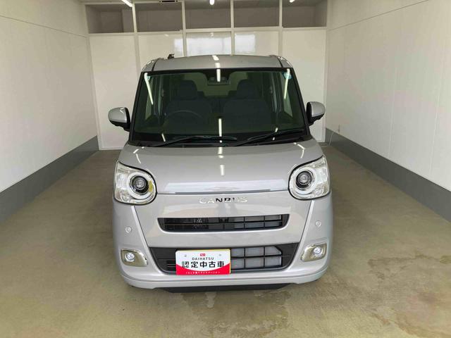 ムーヴキャンバス 中古車 セオリーＧ衝突被害軽減ブレーキ　横滑り防止装置　オートマチックハイビーム　アイドリングストップ　ステアリングスイッチ　オートライト　キーフリーシステム　オートエアコン　両側電動スライドドア　純正ホイールキャップ