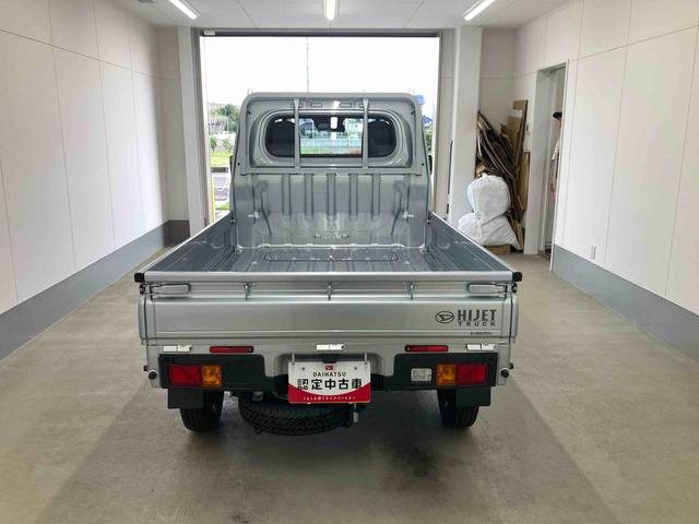 ハイゼットトラック 中古車 スタンダード衝突被害軽減ブレーキ　横滑り防止装置　オートマチックハイビーム　アイドリングストップ　エアコン　エアバッグ　手動式ウィンドウ　パートタイム４ＷＤ　ＣＶＴ　ＡＢＳ　オーディオ　スペアタイヤ　オートライト