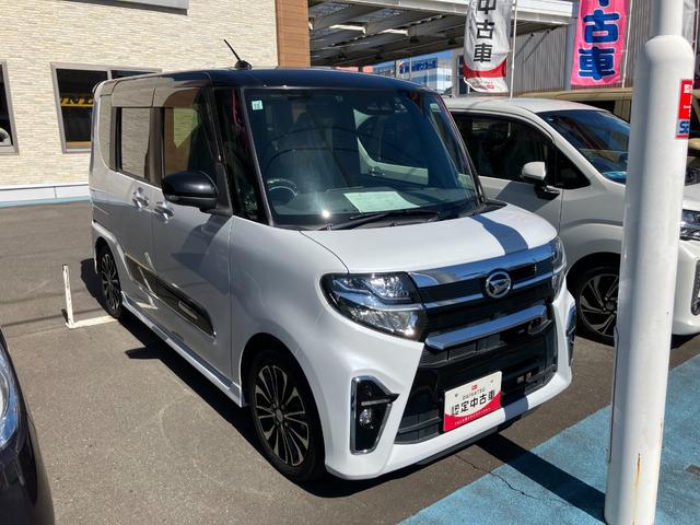 タントカスタムＲＳ１５インチアルミホイール　大型エアロバンパー　フルＬＥＤヘッドランプ　オート格納式カラードドアミラー　本革巻ステアリングホイール（静岡県）の中古車