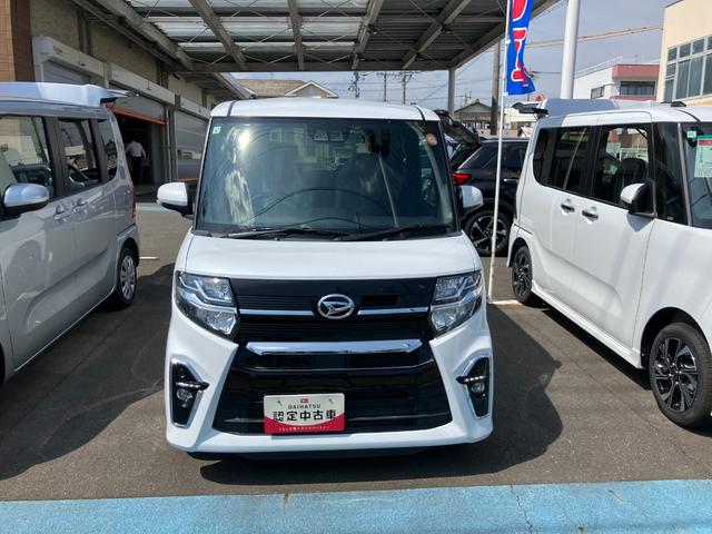 タントカスタムＲＳ１５インチアルミホイール　キーフリーシステム　プッシュボタンスタート　オートエアコン（プッシュ式）　フルＬＥＤヘッドランプ　オート格納式カラードドアミラー　本革巻ステアリングホイール（静岡県）の中古車