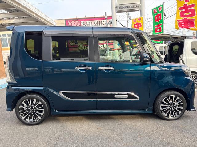 タントカスタムＲＳ１５インチアルミホイール　キーフリーシステム　プッシュボタンスタート　オートエアコン（プッシュ式）　フルＬＥＤヘッドランプ　オート格納式カラードドアミラー　本革巻ステアリングホイール（静岡県）の中古車