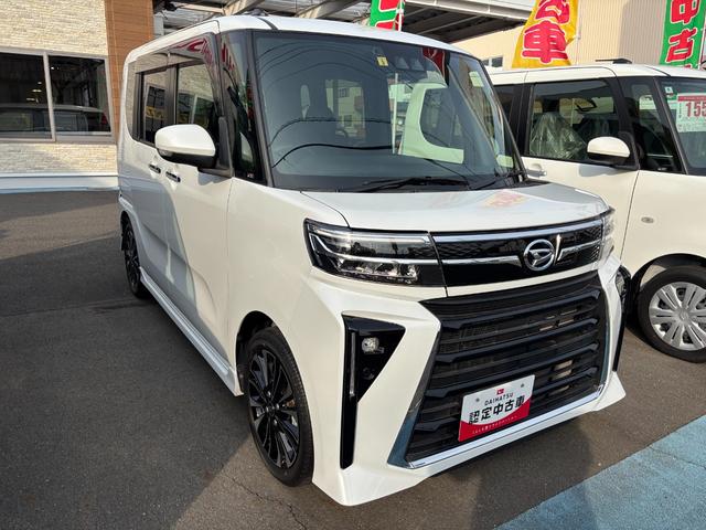 タントカスタムＲＳ１５インチアルミホイール　キーフリーシステム　プッシュボタンスタート　オートエアコン（プッシュ式）　フルＬＥＤヘッドランプ　オート格納式カラードドアミラー　本革巻ステアリングホイール（静岡県）の中古車