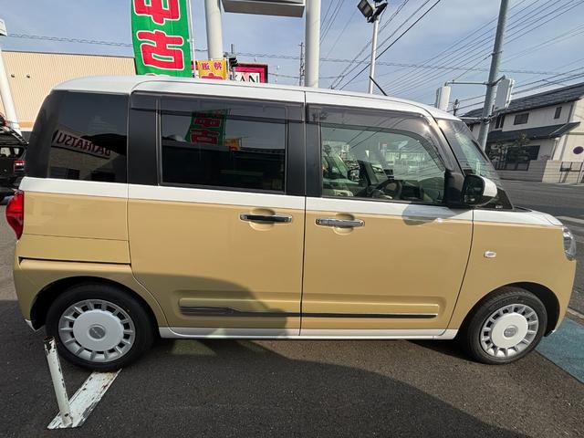 ムーヴキャンバスストライプスＧ１４インチフルホイールキャップ　ＬＥＤヘッドランプ　ＬＥＤフォグランプ　ホっとカップホルダー　両側パワースライドドア　キーフリーシステム　プッシュボタンスタート　ＵＶカットガラス（静岡県）の中古車