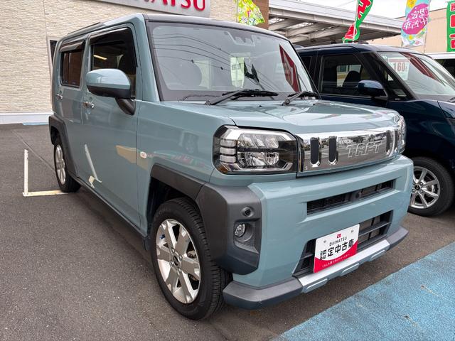 タフトGターボ クロムベンチャー15インチアルミホイール(シルバー塗装) オートレベリング機能付フルLEDヘッドランプ LEDフォグランプ 本革巻ステアリングホイール 本革巻インパネセンターシフト(静岡県)の中古車