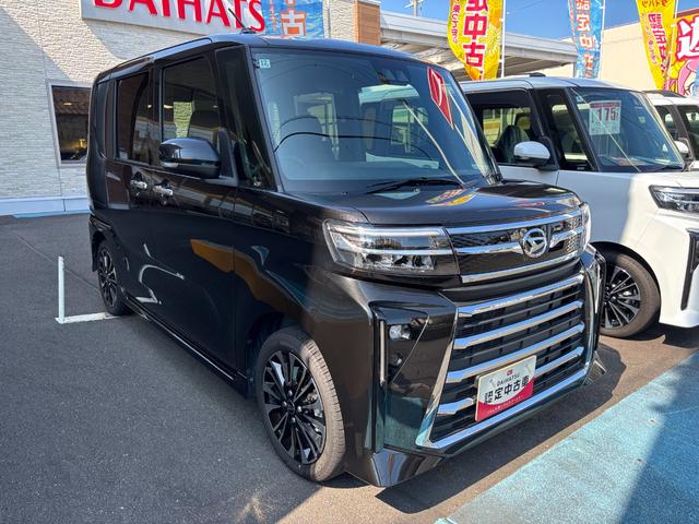 タントカスタムＲＳ１５インチアルミホイール　キーフリーシステム　プッシュボタンスタート　オートエアコン（プッシュ式）　フルＬＥＤヘッドランプ　オート格納式カラードドアミラー　本革巻ステアリングホイール（静岡県）の中古車