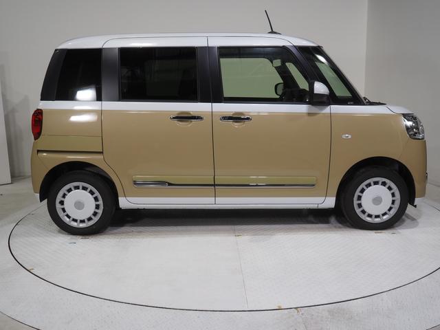 ムーヴキャンバスストライプスG4WD スマートアシスト 両側パワースライドドア LEDヘッドライト オートライト オートエアコン オーディオレス 運転席助手席シートヒーター 前後コーナーセンサー アイドリングストップ(北海道)の中古車