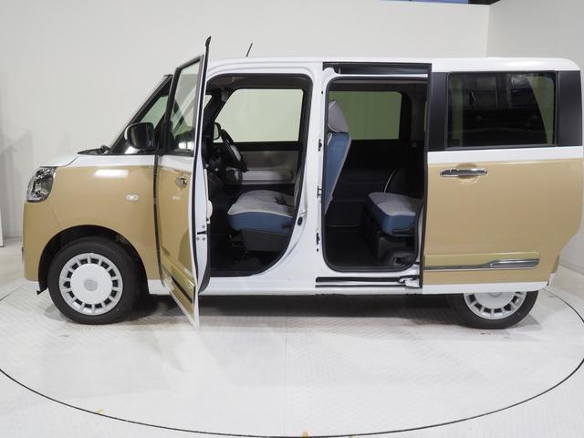 ムーヴキャンバスストライプスG4WD スマートアシスト 両側パワースライドドア LEDヘッドライト オートライト オートエアコン オーディオレス 運転席助手席シートヒーター 前後コーナーセンサー アイドリングストップ(北海道)の中古車