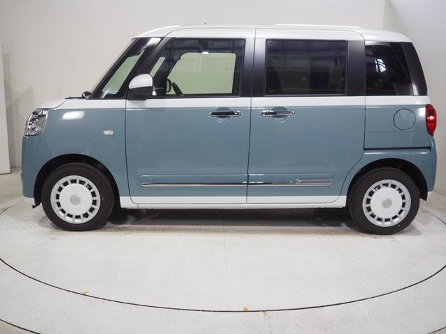 ムーヴキャンバスストライプスG4WD 両側パワースライドドア スマホ連携ディスプレイオーディオ バックモニター ワイヤレス充電器qi LEDヘッドライト オートライト オートエアコン シートヒーター 電動パーキングブレーキ(北海道)の中古車