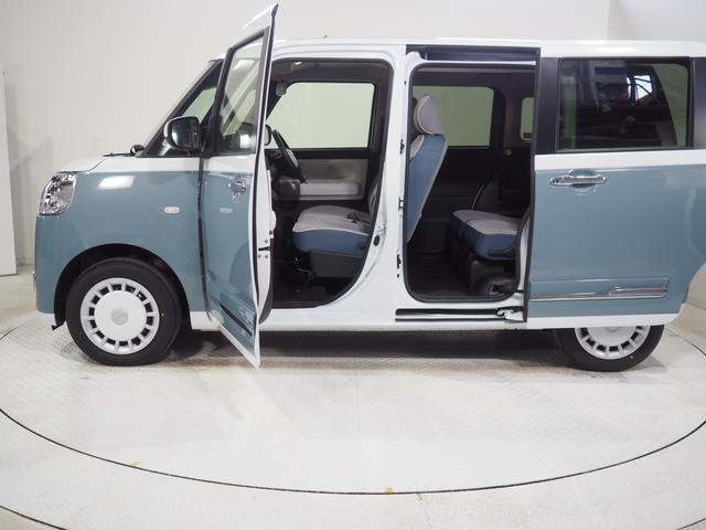 ムーヴキャンバスストライプスG4WD 両側パワースライドドア スマホ連携ディスプレイオーディオ バックモニター ワイヤレス充電器qi LEDヘッドライト オートライト オートエアコン シートヒーター 電動パーキングブレーキ(北海道)の中古車