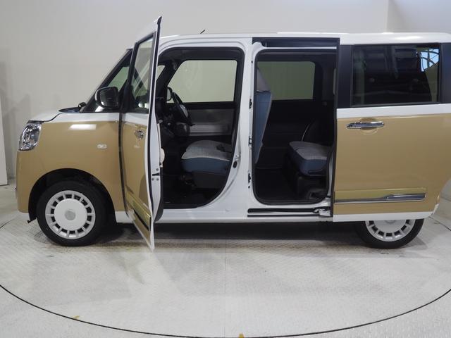 ムーヴキャンバスストライプスＧ４ＷＤ　両側パワースライドドア　ＬＥＤヘッドライト　オートライト　スマホ連携ディスプレイオーディオ　バックモニター　ワイヤレス充電器ｑｉ（チー）　運転席助手席シートヒーター　オートエアコン（北海道）の中古車