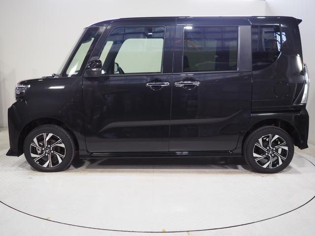 タントカスタムＸ４ＷＤ　両側パワースライドドア　ＬＥＤヘッドライト　オートライト　オートエアコン　オーディオレス　運転席助手席シートヒーター　前後コーナーセンサー　電動パーキングブレーキ　アイドリングストップ（北海道）の中古車