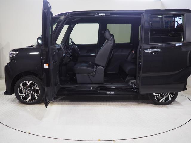 タントカスタムＸ４ＷＤ　両側パワースライドドア　ＬＥＤヘッドライト　オートライト　オートエアコン　オーディオレス　運転席助手席シートヒーター　前後コーナーセンサー　電動パーキングブレーキ　アイドリングストップ（北海道）の中古車