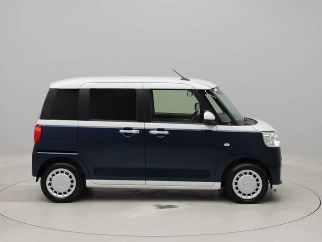 ムーヴキャンバスストライプスＸ認定中古車　ナビ　バックカメラ　テレビ　ＴＶ　キーフリー　イモビライザー　プッシュスタート　ＡＢＳ　ＥＴＣ　アイドリングストップ　エアバック　両側電動スライドドア　ＣＶＴ　整備手帳　取扱説明書（愛知県）の中古車