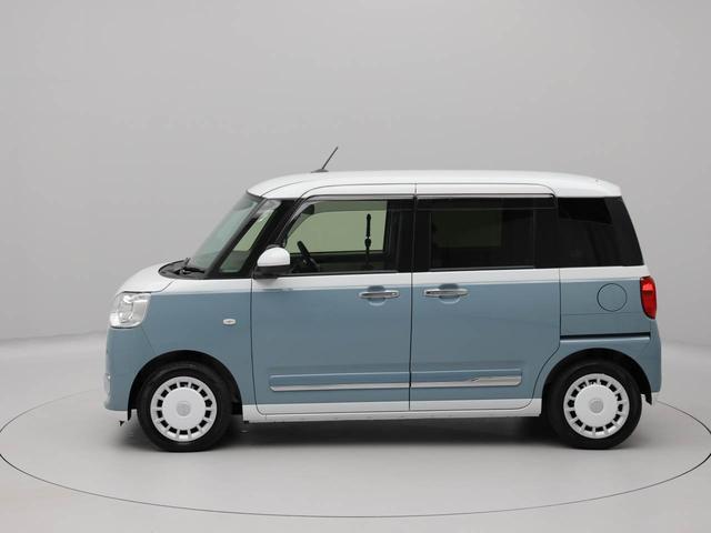 ムーヴキャンバスストライプスＧ　　バックカメラ　両側電動スライドドア衝突軽減ブレーキ　レーンアシスト　ＬＥＤヘッドライト　電動格納ドアミラー　プッシュボタンスタート　スマートキー　パワステ　パワーウィンドウ　運転席・助手席シートヒーター　オートエアコン（愛知県）の中古車