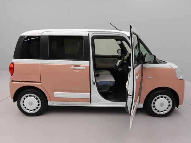 ムーヴキャンバスストライプスＧターボ　純正１０インチナビ　ドラレコ衝突軽減ブレーキ　横滑り防止装置　ＬＥＤヘッドライト　電動パーキングブレーキ　プッシュボタンスタート　両側電動スライドドア　運転席・助手席シートヒーター　オートエアコン　スマートキー　バックカメラ（愛知県）の中古車