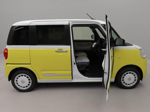 ムーヴキャンバスストライプスＧ　両側電動スライドドア　ＬＥＤヘッドライト衝突軽減ブレーキ　レーンアシスト　電動格納ドアミラー　プッシュボタンスタート　スマートキー　電動パーキングブレーキ　オートエアコン　保温機能付ドリンクホルダー　バックカメラ（愛知県）の中古車
