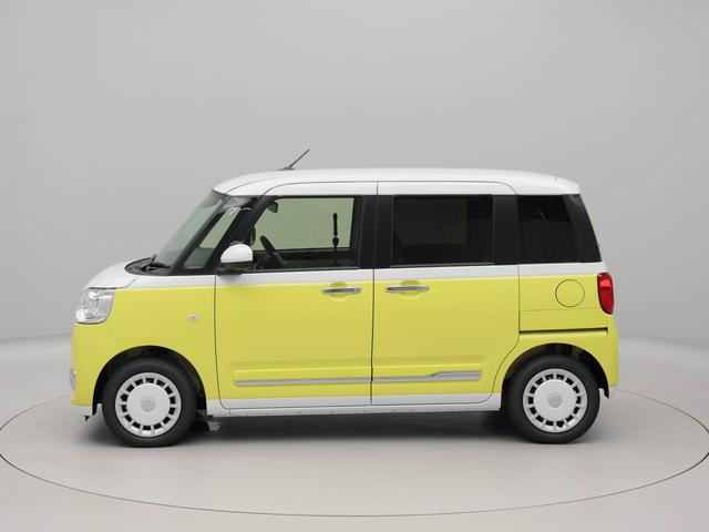 ムーヴキャンバスストライプスＧ　両側電動スライドドア　ＬＥＤヘッドライト衝突軽減ブレーキ　レーンアシスト　電動格納ドアミラー　プッシュボタンスタート　スマートキー　電動パーキングブレーキ　オートエアコン　保温機能付ドリンクホルダー　バックカメラ（愛知県）の中古車