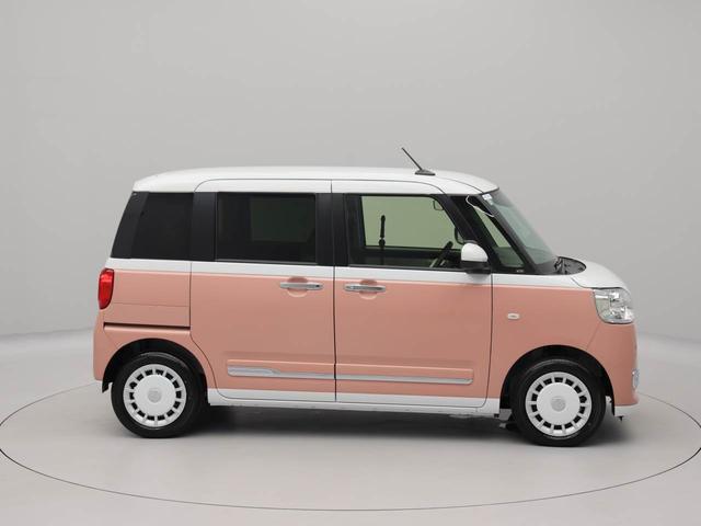 ムーヴキャンバスストライプスＧターボ　両側電動スライドドア　ターボ　禁煙車キーフリー　イモビライザー　アイドリングストップ　両側電動スライドドア　ターボ　ＬＥＤヘッドライト　ワンオーナー　禁煙車（愛知県）の中古車