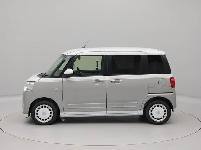 ムーヴキャンバスストライプスＧターボ　両側電動スライドドア　ＬＥＤヘッドキーフリー　イモビライザー　アイドリングストップ　ターボ車　両側電動スライドドア　ＬＥＤヘッドライト　ワンオーナー　禁煙車（愛知県）の中古車