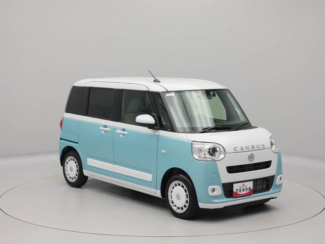 ムーヴキャンバスストライプスＧターボ　純正１０インチナビ　ドラレコ衝突軽減ブレーキ　電動格納ドアミラー　電動パーキングブレーキ　両側電動スライドドア　ターボエンジン　ＬＥＤヘッドライト　アダプティブクルーズコントロール　スマートキー　運転席・助手席シートヒーター（愛知県）の中古車