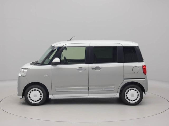 ムーヴキャンバスストライプスGターボ アダプティブクルーズコントロールターボ キーフリー LEDヘッドライト 両側電動スライドドア プッシュボタンスタート 障害物センサー 電動パーキングブレーキ 運転席・助手席シートヒーター バックカメラ オートエアコン(愛知県)の中古車