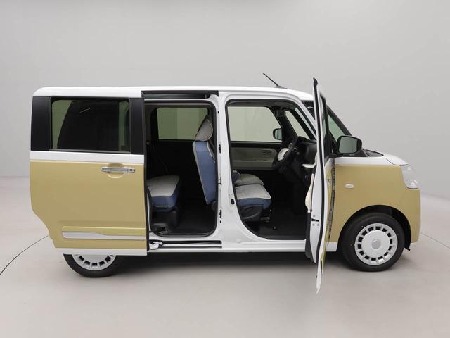 ムーヴキャンバスストライプスＧ衝突被害軽減ブレーキ　両側電動スライドドア　コーナーセンサー　ＬＥＤヘッドライト　保温機能付きドリンクホルダー　プッシュボタンスタート　電動格納ドアミラー　電動パーキングブレーキ　障害物センサー（愛知県）の中古車