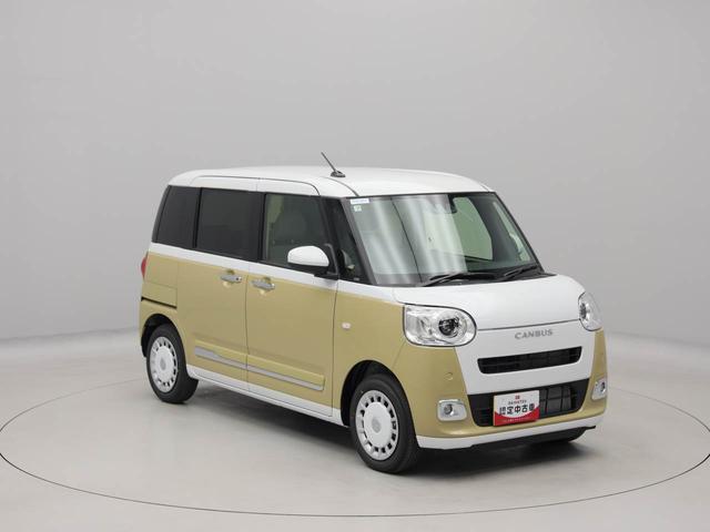 ムーヴキャンバスストライプスＧ衝突被害軽減ブレーキ　両側電動スライドドア　コーナーセンサー　ＬＥＤヘッドライト　保温機能付きドリンクホルダー　プッシュボタンスタート　電動格納ドアミラー　電動パーキングブレーキ　障害物センサー（愛知県）の中古車