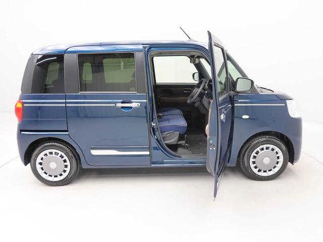 ムーヴキャンバスセオリーＧ　ｅｃｏ　ＩＤＬＥ非装着車　両側電動スライドドア衝突軽減ブレーキ　ＬＥＤヘッドライト　スマートキー　プッシュボタンスタート　電動格納ドアミラー　電動パーキングブレーキ　オートエアコン　障害物センサー　保温機能付ドリンクホルダー　バックカメラ（愛知県）の中古車