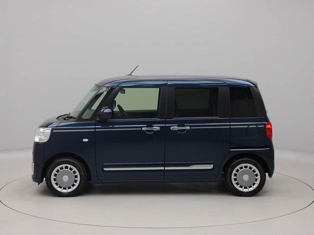 ムーヴキャンバスセオリーＧ　ｅｃｏ　ＩＤＬＥ非装着車　両側電動スライドドア衝突軽減ブレーキ　ＬＥＤヘッドライト　スマートキー　プッシュボタンスタート　電動格納ドアミラー　電動パーキングブレーキ　オートエアコン　障害物センサー　保温機能付ドリンクホルダー　バックカメラ（愛知県）の中古車
