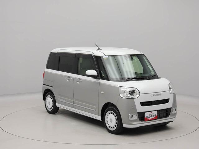 ムーヴキャンバスストライプスGワンオーナー 衝突回避支援ブレーキ 車線逸脱警報 バックカメラ ナビ 両側電動スライドドア キーフリー プッシュスタート LEDヘッドランプ アイドリングストップ エアバック ABS CVT(愛知県)の中古車