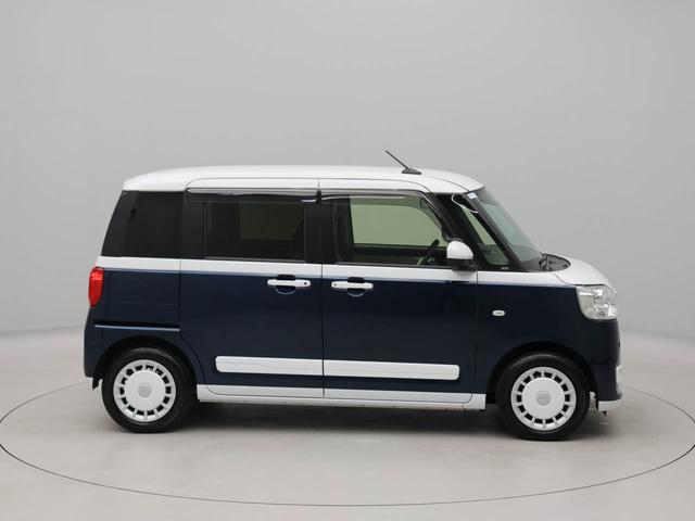 ムーヴキャンバスストライプスＧ　ｅｃｏＩＤＬＥ非装着車　ＥＴＣディスプレイオーディオ　衝突被害軽減ブレーキ　両側電動スライドドア　車線逸脱警報　エコアイドル非搭載　運転席・助手席シートヒーター　電動パーキングブレーキ　保温機能付ドリンクホルダー　ドラレコ（愛知県）の中古車