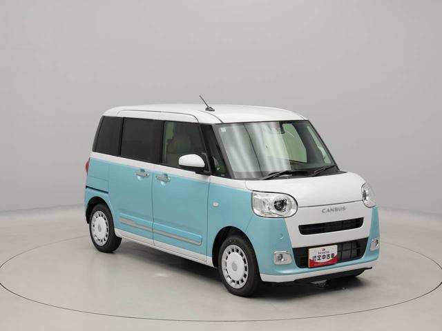 ムーヴキャンバスストライプスＧバックカメラ　シートヒーター　キーフリー　プッシュスタート　両側電動スライドドア　ＡＢＳ　エアバック　ＬＥＤヘッドライト　整備手帳　取り扱い説明書　車線逸脱警報（愛知県）の中古車