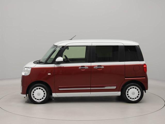 ムーヴキャンバスストライプスＧエアコン　パワステ　パワーウィンドウ　ＡＢＳ　エアバック　キーフリー電動ドアミラー　バックカメラ　シートヒーター　電動スライドドア　ディスチャージ・ＬＥＤ（愛知県）の中古車
