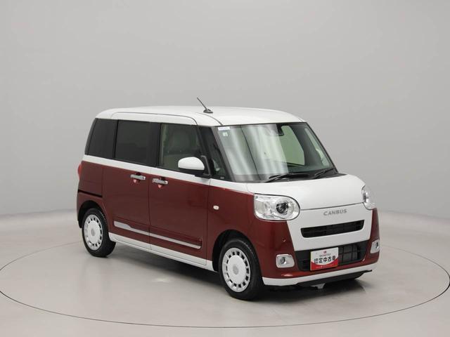 ムーヴキャンバスストライプスＧエアコン　パワステ　パワーウィンドウ　ＡＢＳ　エアバック　キーフリー電動ドアミラー　バックカメラ　シートヒーター　電動スライドドア　ディスチャージ・ＬＥＤ（愛知県）の中古車