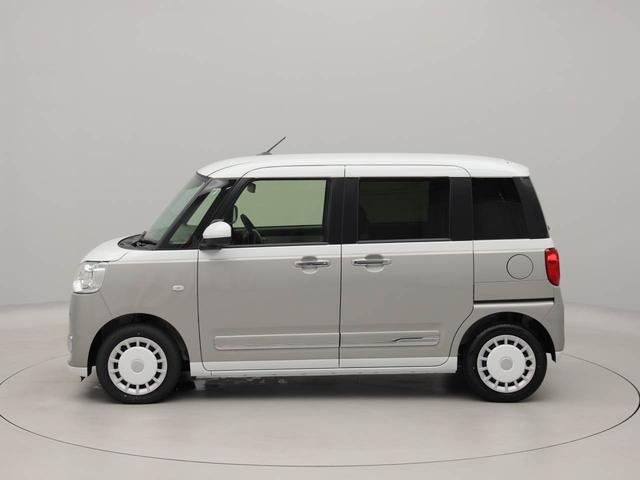 ムーヴキャンバスストライプスGワンオーナー 衝突回避支援ブレーキ 車線逸脱警報 バックカメラ 片側電動スライドドア キーフリー プッシュスタート LEDヘッドランプ アイドリングストップ エアバック ABS CVT(愛知県)の中古車