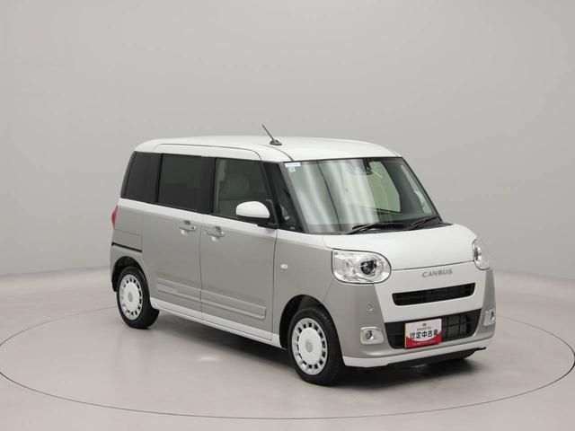 ムーヴキャンバスストライプスGワンオーナー 衝突回避支援ブレーキ 車線逸脱警報 バックカメラ 片側電動スライドドア キーフリー プッシュスタート LEDヘッドランプ アイドリングストップ エアバック ABS CVT(愛知県)の中古車