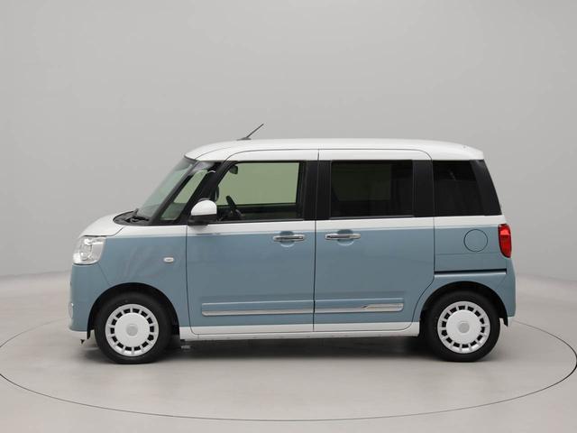 ムーヴキャンバスストライプスGワンオーナー 衝突回避支援ブレーキ 車線逸脱警報 バックカメラ 両側電動スライドドア キーフリー プッシュスタート LEDヘッドランプ アイドリングストップ エアバック ABS CVT イモビライザー(愛知県)の中古車