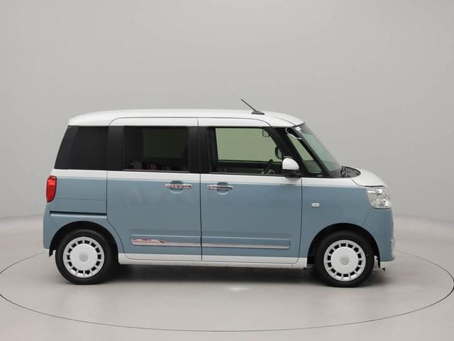 ムーヴキャンバスストライプスGワンオーナー 衝突回避支援ブレーキ 車線逸脱警報 バックカメラ 両側電動スライドドア キーフリー プッシュスタート LEDヘッドランプ アイドリングストップ エアバック ABS CVT イモビライザー(愛知県)の中古車